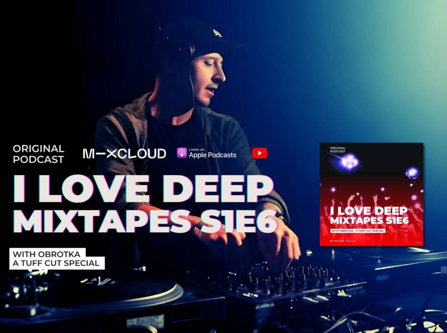 Obrotka DJ lemezjátszón játszik. Promó kép az I Love Deep Mixtapes-hez.