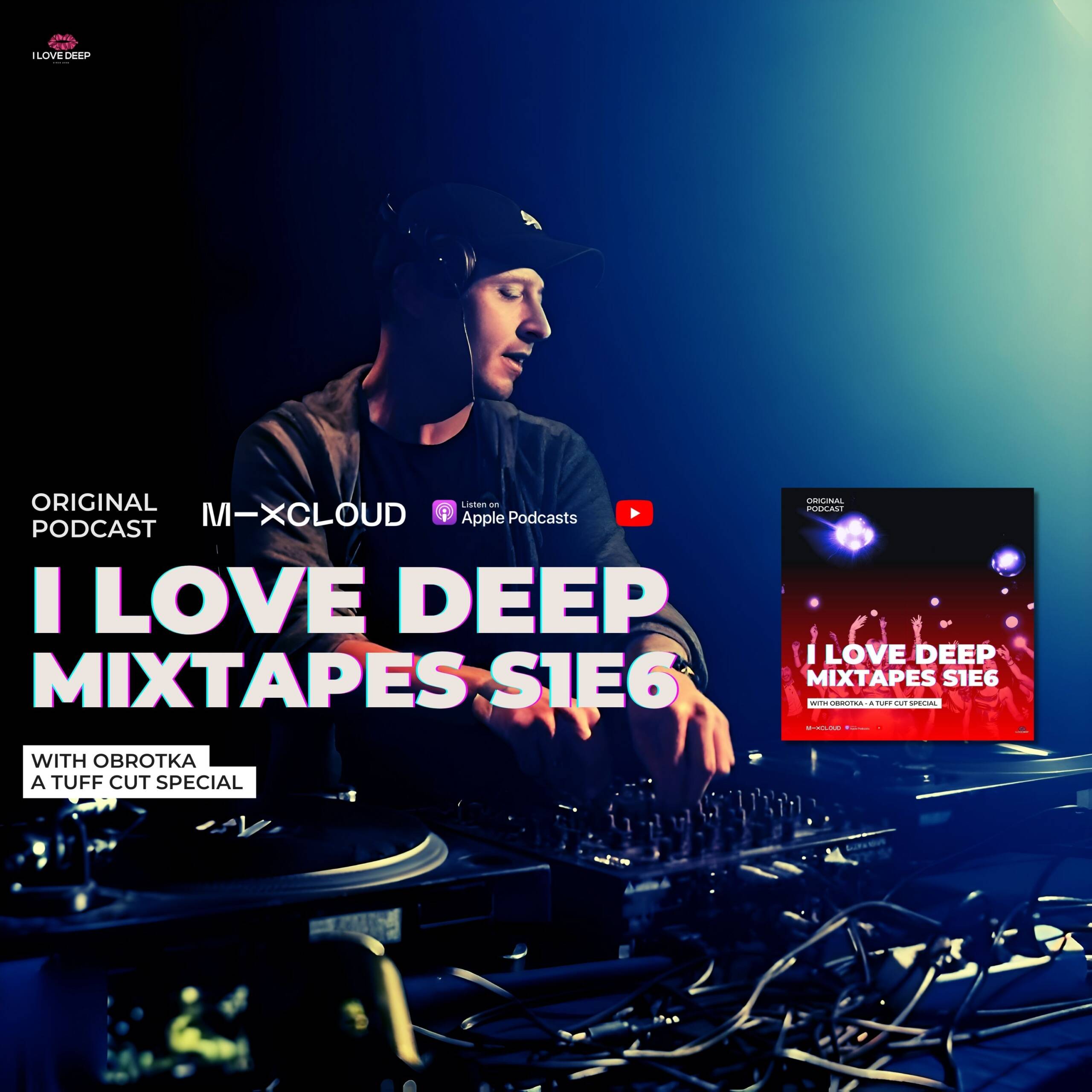 Obrotka DJ lemezjátszón játszik. Promó kép az I Love Deep Mixtapes-hez.